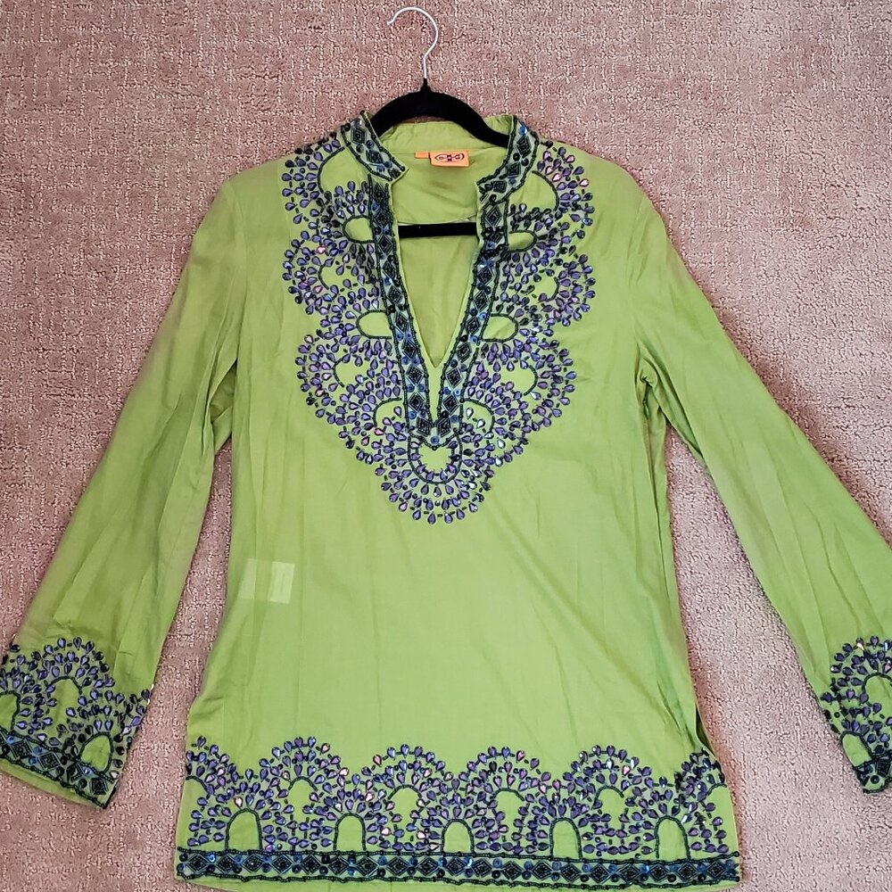 Tory Burch Beaded Tunic Size 6